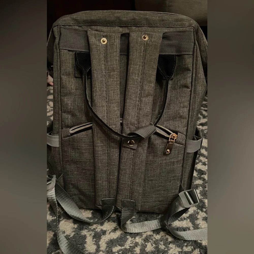 AFBP Sydney Breast pump diaperBag Backpack Baby unisex Adult Gray Black Straps
